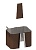 Держатель трубы 76*102 RAL8017 Корич (на кирпич)